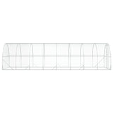 Chicken Coop Silver 800 x 300 x 200 cm Galvanised Steel - 45-Degree Angle