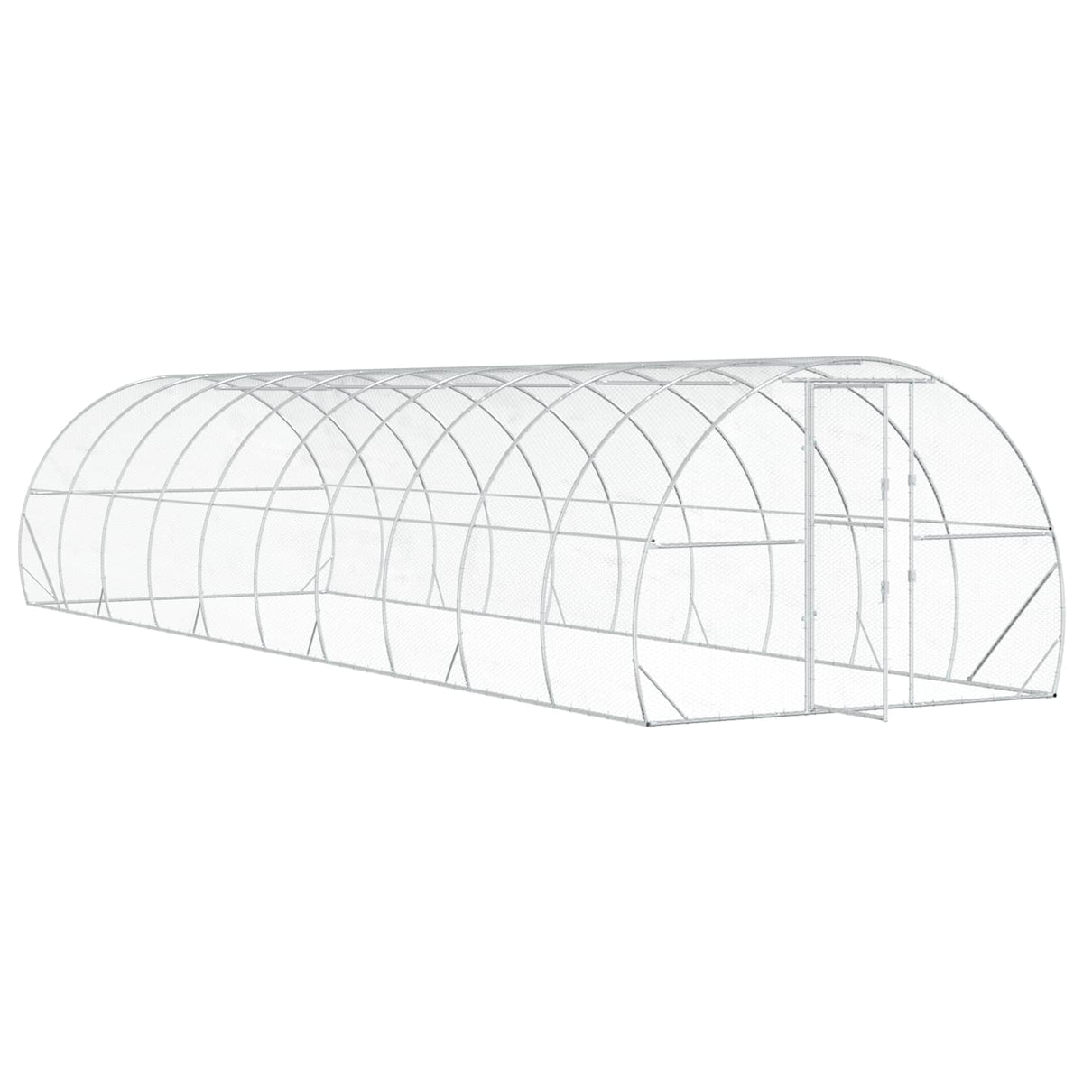 Chicken Coop Silver 1000 x 300 x 200 cm Galvanised Steel