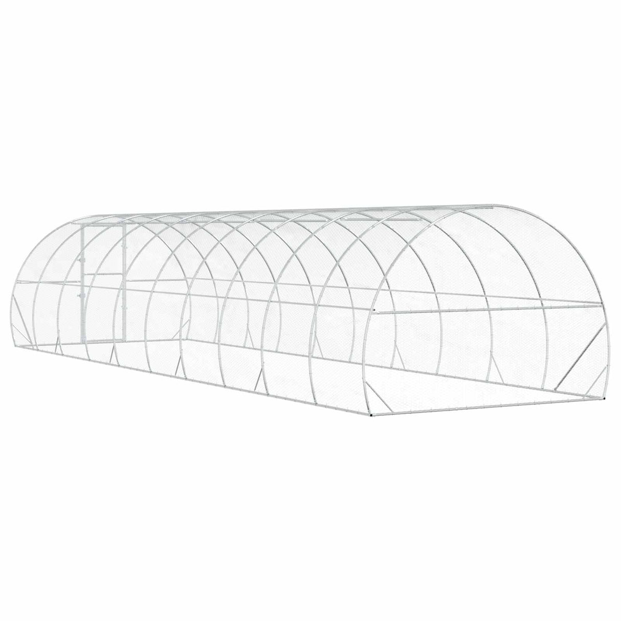 Chicken Coop Silver 1000 x 300 x 200 cm Galvanised Steel
