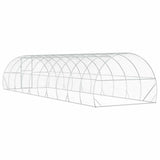 Chicken Coop Silver 1000 x 300 x 200 cm Galvanised Steel - Rear View