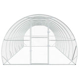 Chicken Coop Silver 1000 x 300 x 200 cm Galvanised Steel - Top-Down View