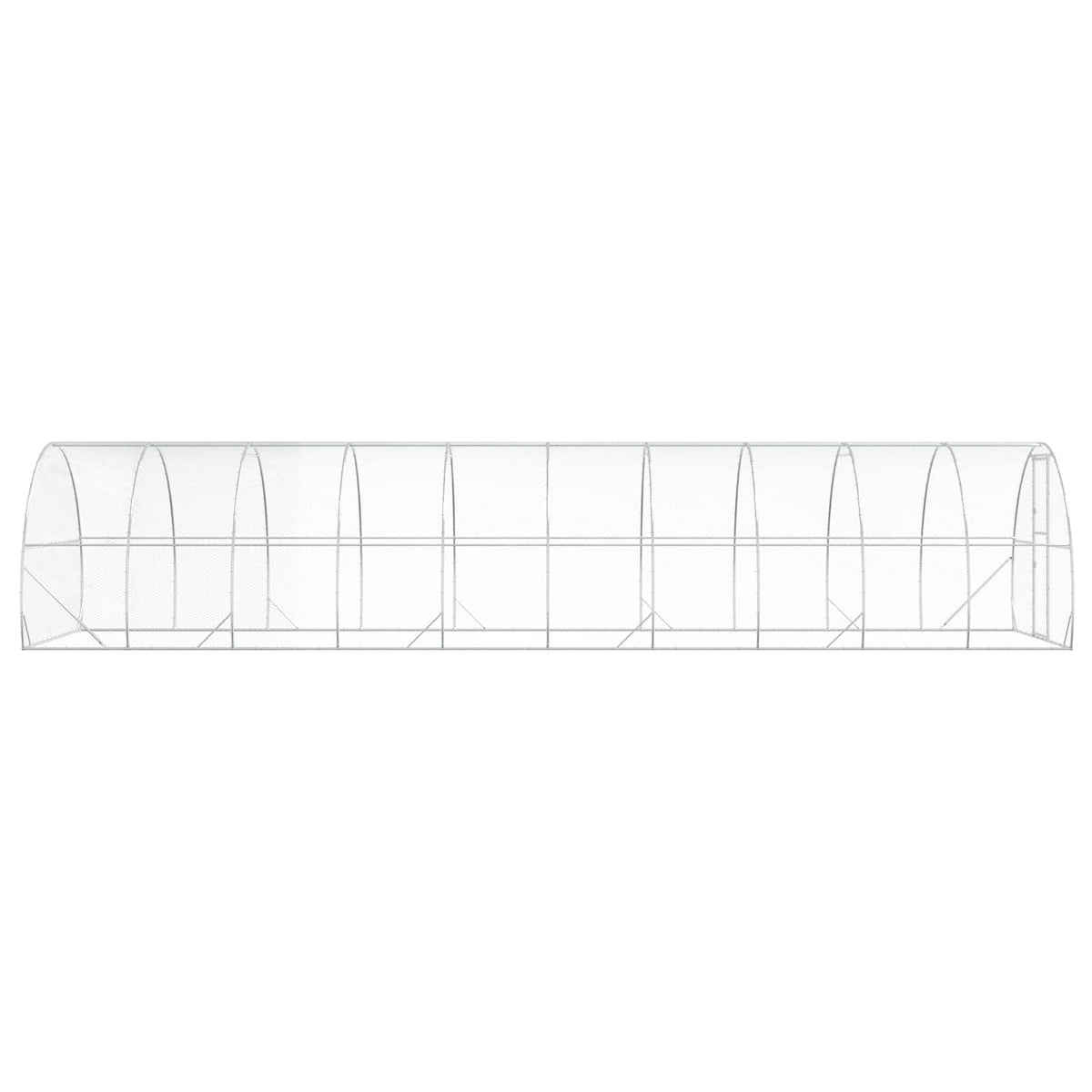 Chicken Coop Silver 1000 x 300 x 200 cm Galvanised Steel