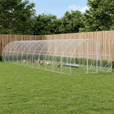 Chicken Coop Silver 1200 x 300 x 200 cm Galvanised Steel