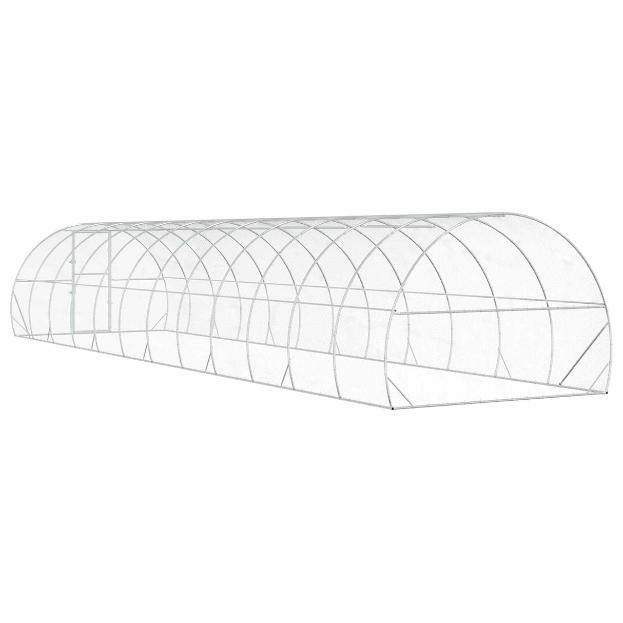 Chicken Coop Silver 1200 x 300 x 200 cm Galvanised Steel