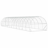 Chicken Coop Silver 1200 x 300 x 200 cm Galvanised Steel - Rear View