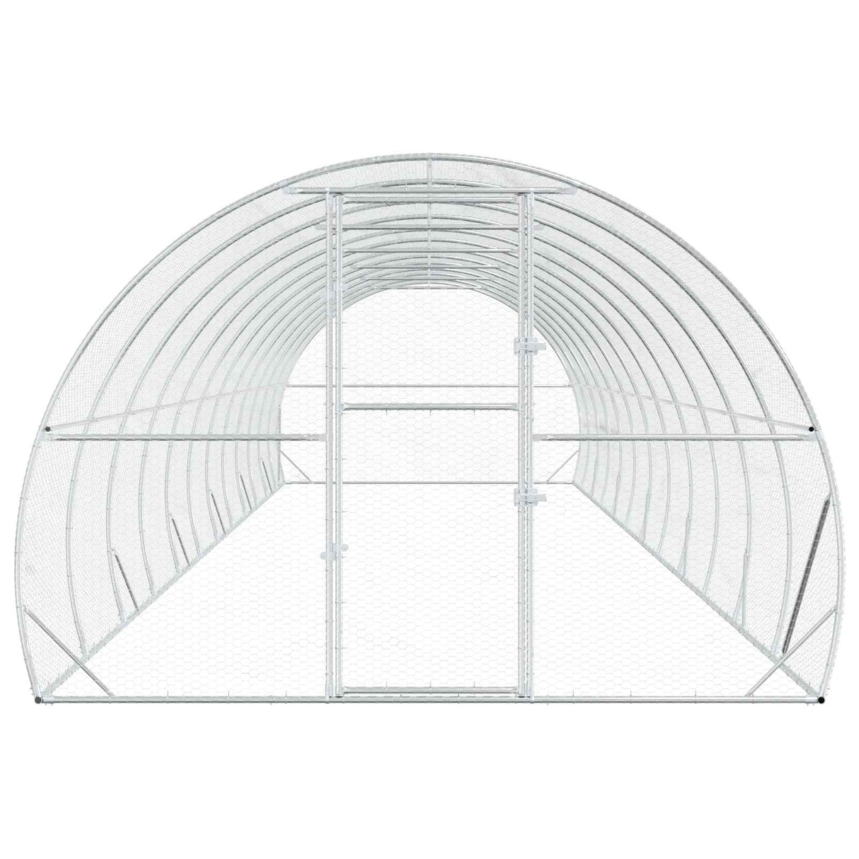 Chicken Coop Silver 1200 x 300 x 200 cm Galvanised Steel