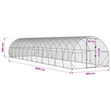 Chicken Coop Silver 1200 x 300 x 200 cm Galvanised Steel