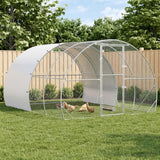 Chicken Coop Silver 400 x 300 x 200 cm Galvanised Steel