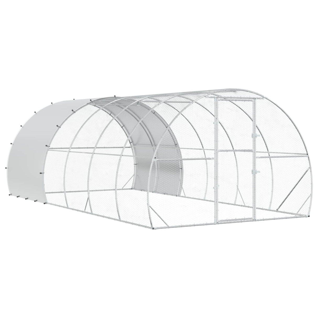Chicken Coop Silver 600 x 300 x 200 cm Galvanised Steel