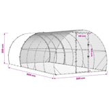 Chicken Coop Silver 600 x 300 x 200 cm Galvanised Steel - Extra Image