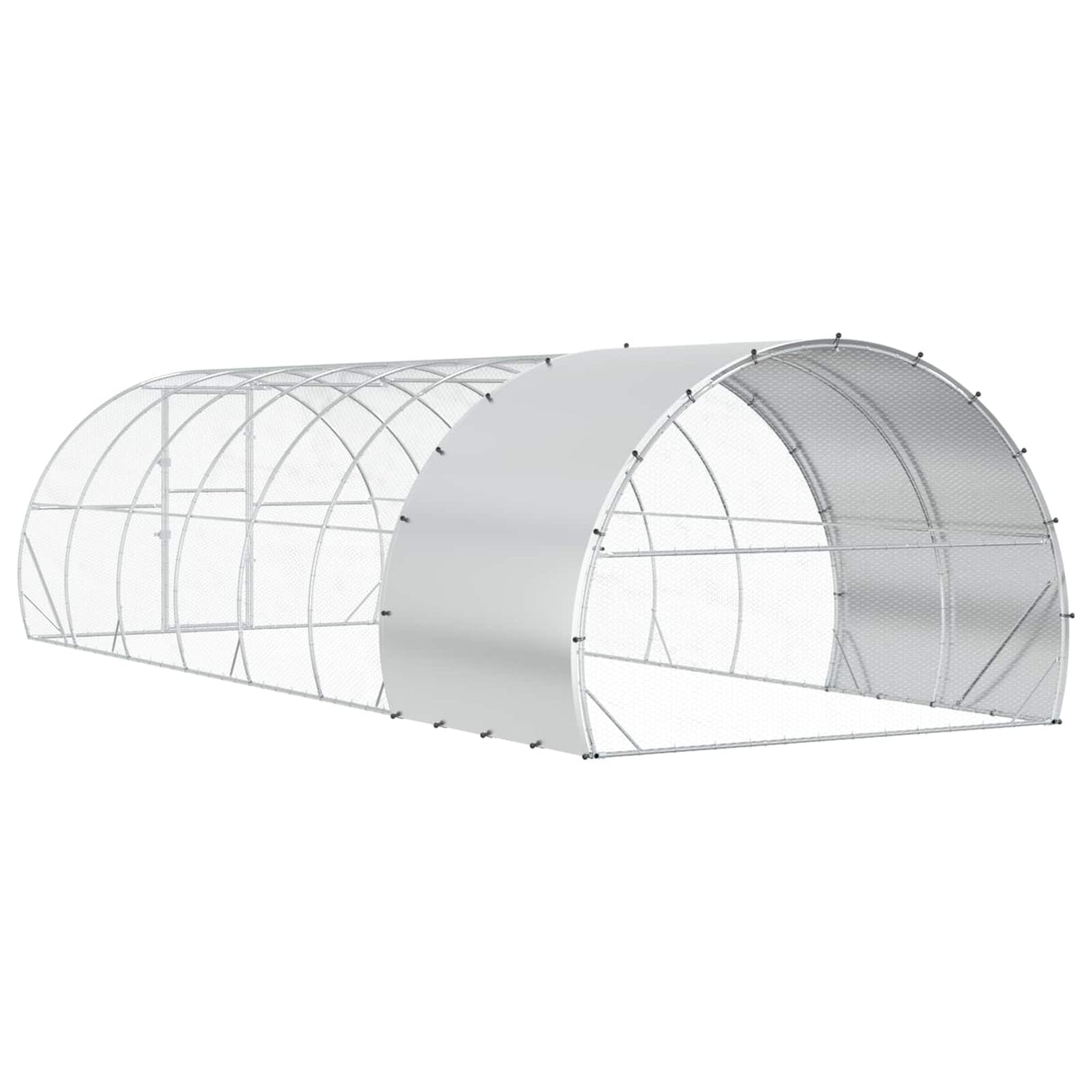 Chicken Coop Silver 800 x 300 x 200 cm Galvanised Steel
