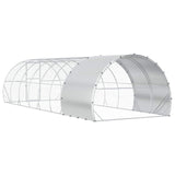 Chicken Coop Silver 800 x 300 x 200 cm Galvanised Steel - Rear View