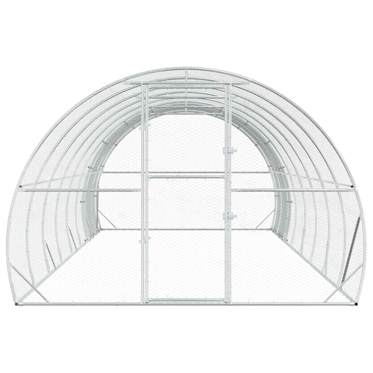 Chicken Coop Silver 800 x 300 x 200 cm Galvanised Steel