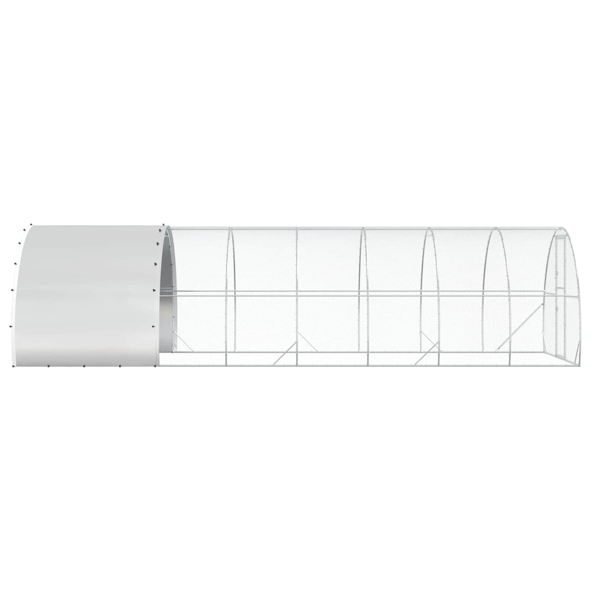 Chicken Coop Silver 800 x 300 x 200 cm Galvanised Steel