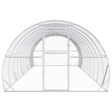 Chicken Coop Silver 1000 x 300 x 200 cm Galvanised Steel - Top-Down View