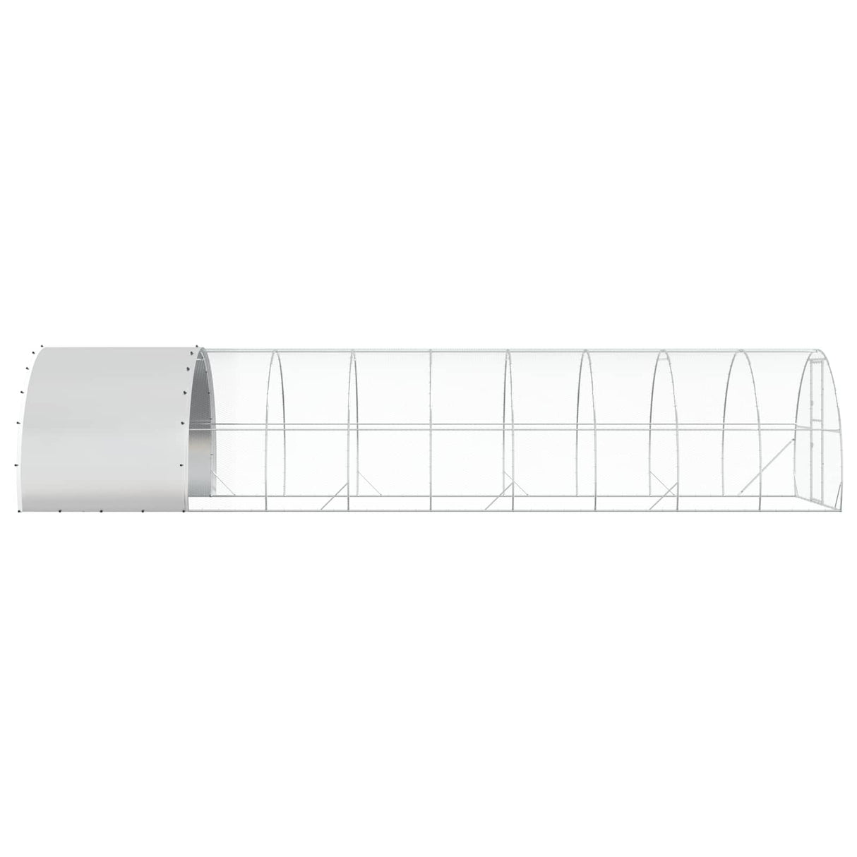 Chicken Coop Silver 1000 x 300 x 200 cm Galvanised Steel