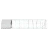 Chicken Coop Silver 1000 x 300 x 200 cm Galvanised Steel - 45-Degree Angle