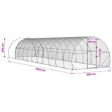Chicken Coop Silver 1200 x 300 x 200 cm Galvanised Steel