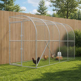 Against Wall Chicken Coop Silver 600 x 150 x 215 cm