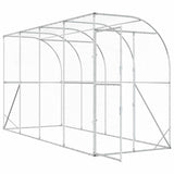 Against Wall Chicken Coop Silver 600 x 150 x 215 cm - Side View