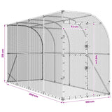 Against Wall Chicken Coop Silver 600 x 150 x 215 cm