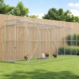Against Wall Chicken Coop Silver 600 x 150 x 215 cm