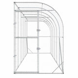 Against Wall Chicken Coop Silver 600 x 150 x 215 cm - Top-Down View