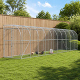 Against Wall Chicken Coop Silver 600 x 150 x 215 cm