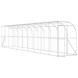 Against Wall Chicken Coop Silver 600 x 150 x 215 cm
