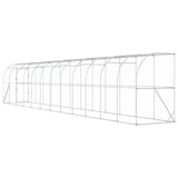 Against Wall Chicken Coop Silver 600 x 150 x 215 cm