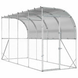 Against Wall Chicken Coop Silver 600 x 150 x 215 cm