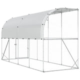 Against Wall Chicken Coop Silver 600 x 150 x 215 cm