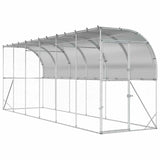 Against Wall Chicken Coop Silver 600 x 150 x 215 cm