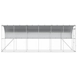 Against Wall Chicken Coop Silver 600 x 150 x 215 cm - 45-Degree Angle