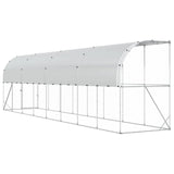 Against Wall Chicken Coop Silver 600 x 150 x 215 cm - Rear View