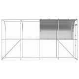 Against Wall Chicken Coop Silver 400 x 100 x 215 cm