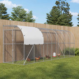 Against Wall Chicken Coop Silver 800 x 100 x 215 cm
