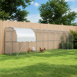 Against Wall Chicken Coop Silver 1000 x 100 x 215 cm