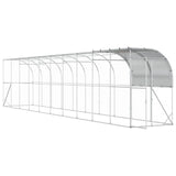 Against Wall Chicken Coop Silver 1000 x 100 x 215 cm