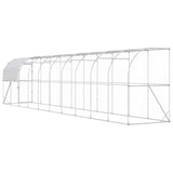 Against Wall Chicken Coop Silver 1000 x 100 x 215 cm - Rear View