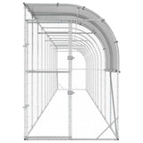 Against Wall Chicken Coop Silver 1200 x 100 x 215 cm