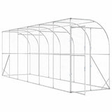 Against Wall Chicken Coop Silver 600 x 150 x 215 cm