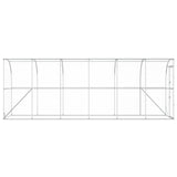 Against Wall Chicken Coop Silver 600 x 150 x 215 cm