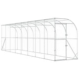 Against Wall Chicken Coop Silver 600 x 150 x 215 cm