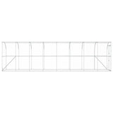 Against Wall Chicken Coop Silver 600 x 150 x 215 cm - 45-Degree Angle