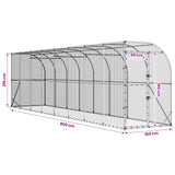 Against Wall Chicken Coop Silver 600 x 150 x 215 cm