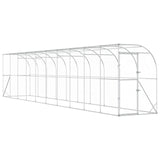 Against Wall Chicken Coop Silver 600 x 150 x 215 cm