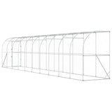 Against Wall Chicken Coop Silver 600 x 150 x 215 cm