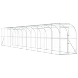 Against Wall Chicken Coop Silver 600 x 150 x 215 cm