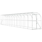 Against Wall Chicken Coop Silver 600 x 150 x 215 cm